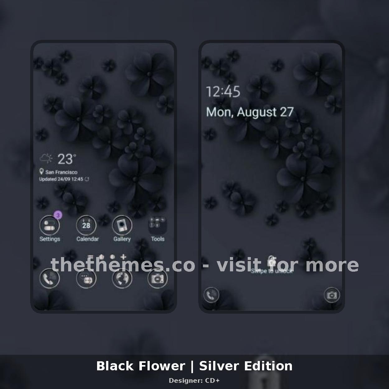 Black Flower | Silver Edition