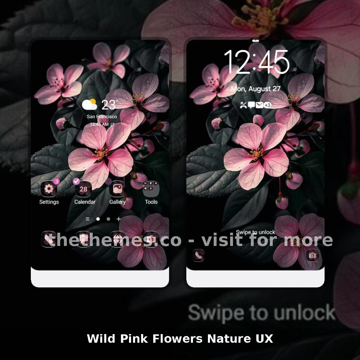 Wild Pink Flowers Nature UX