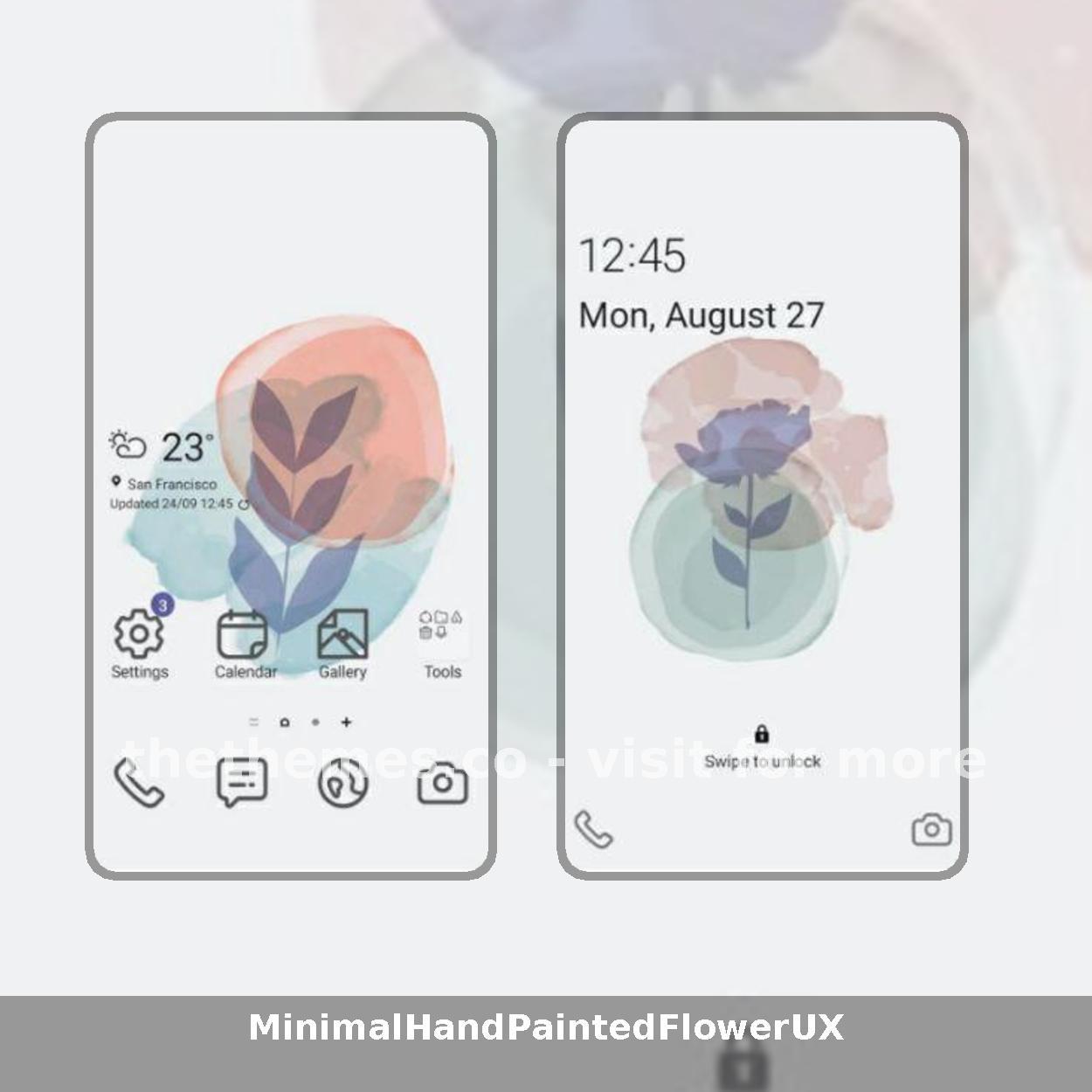 MinimalHandPaintedFlowerUX