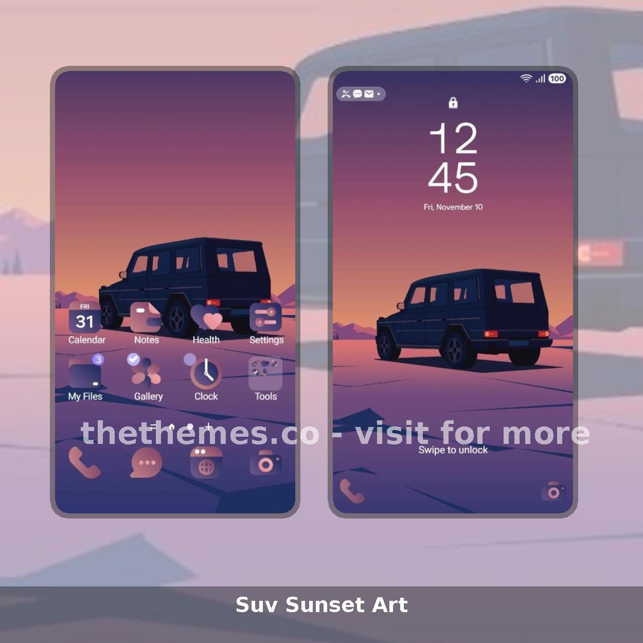 Suv Sunset Art