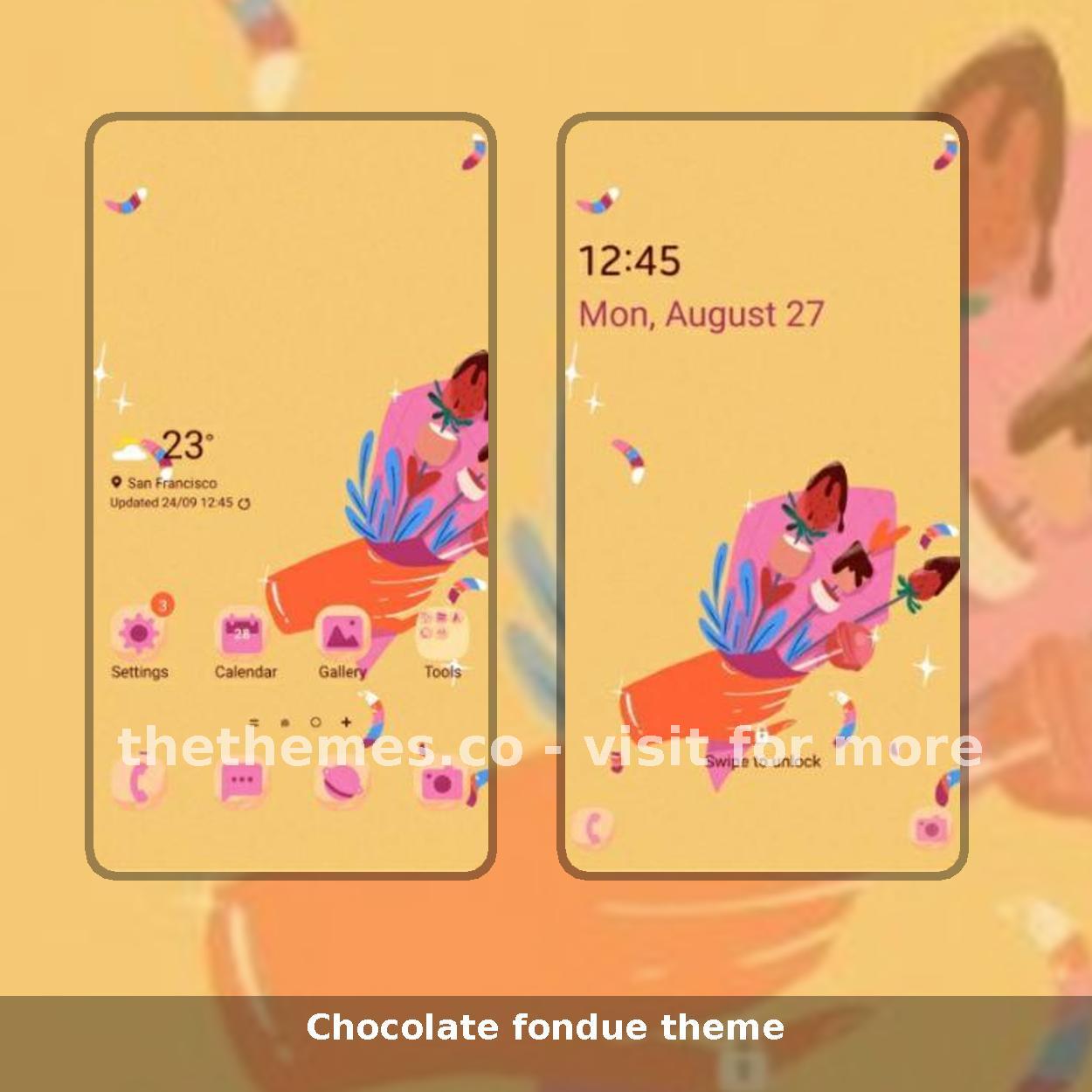 Chocolate fondue theme