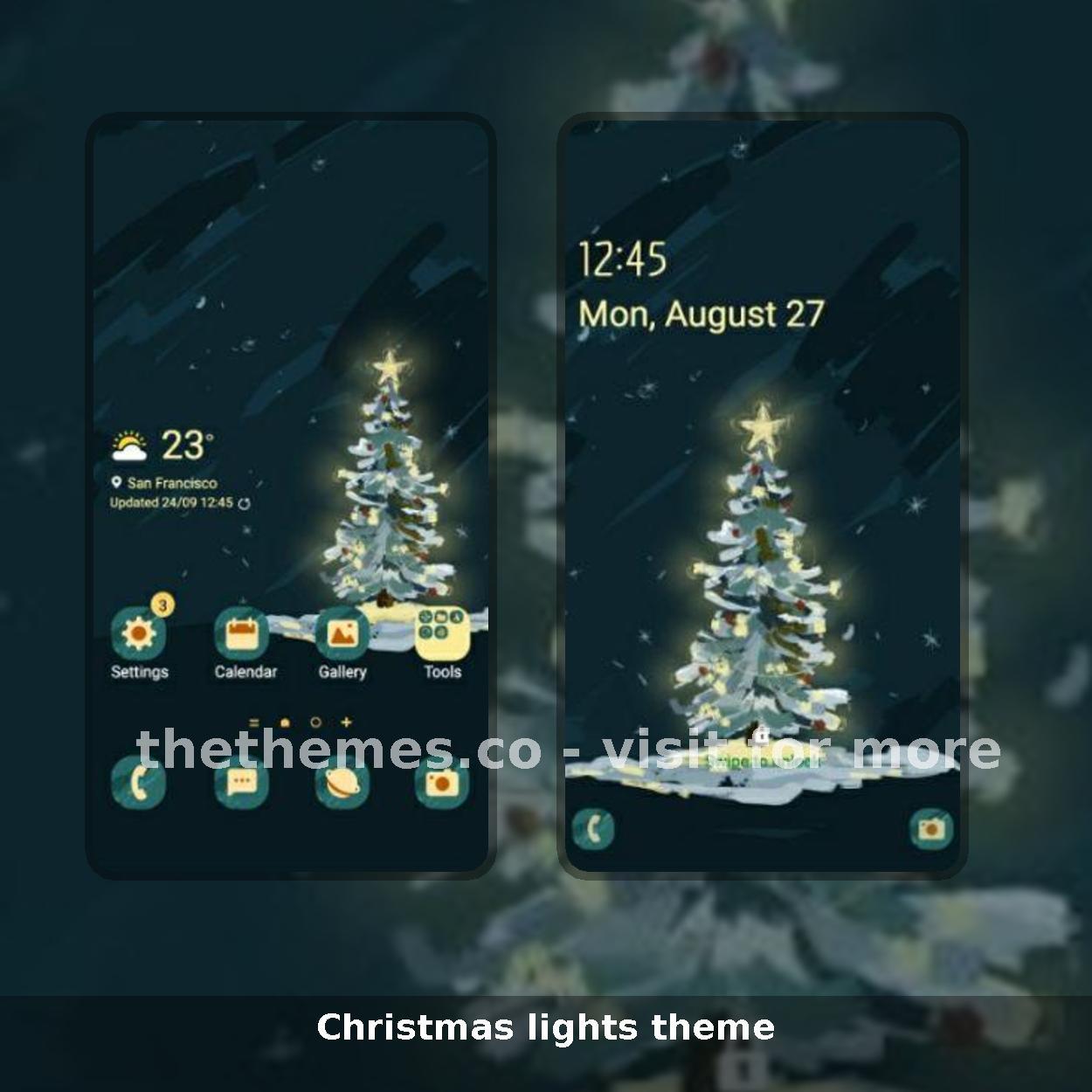 Christmas lights theme