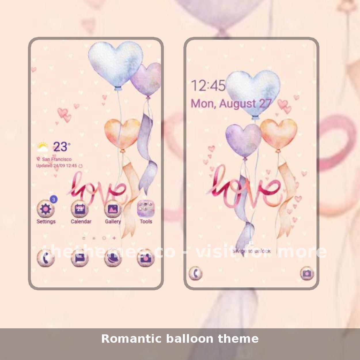 Romantic balloon theme