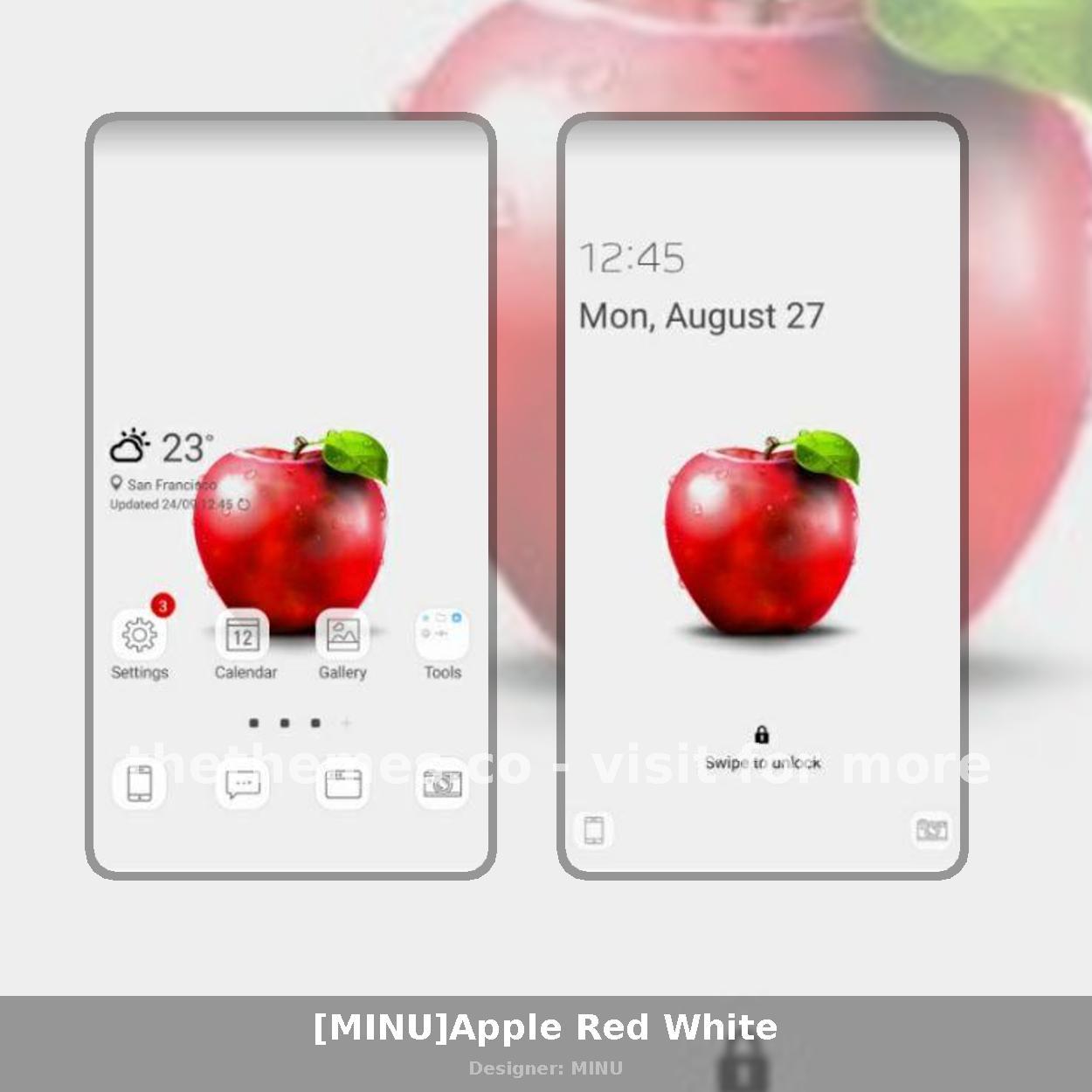 [MINU]Apple Red White