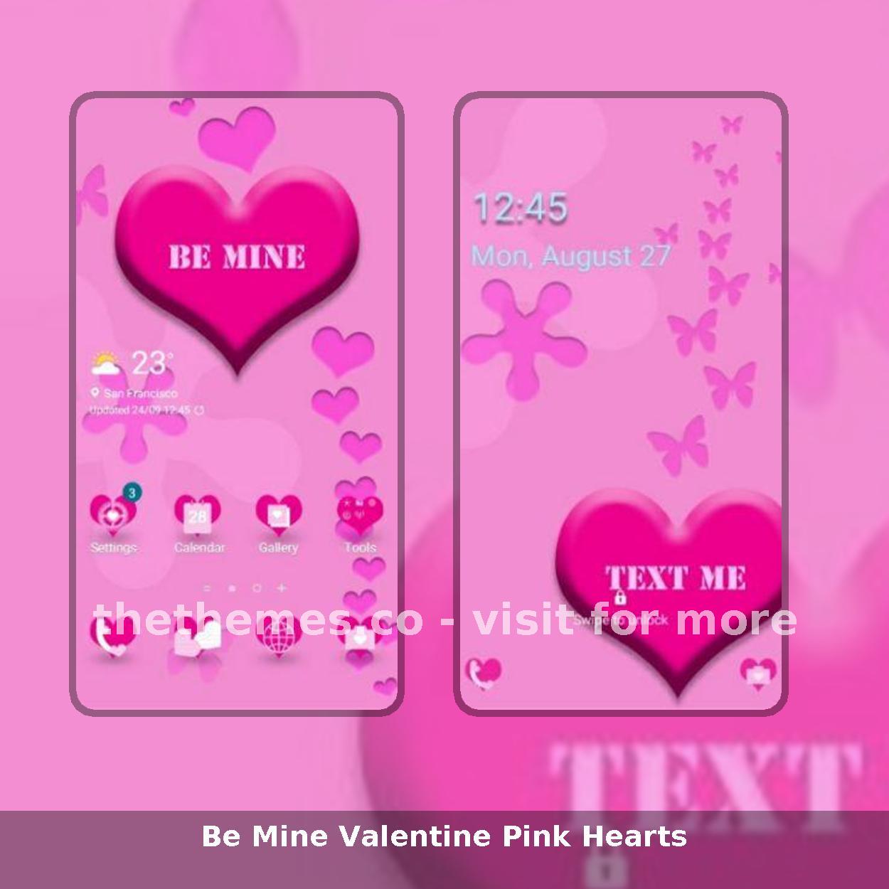 Be Mine Valentine Pink Hearts