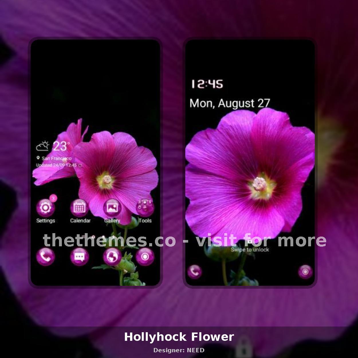 Hollyhock Flower