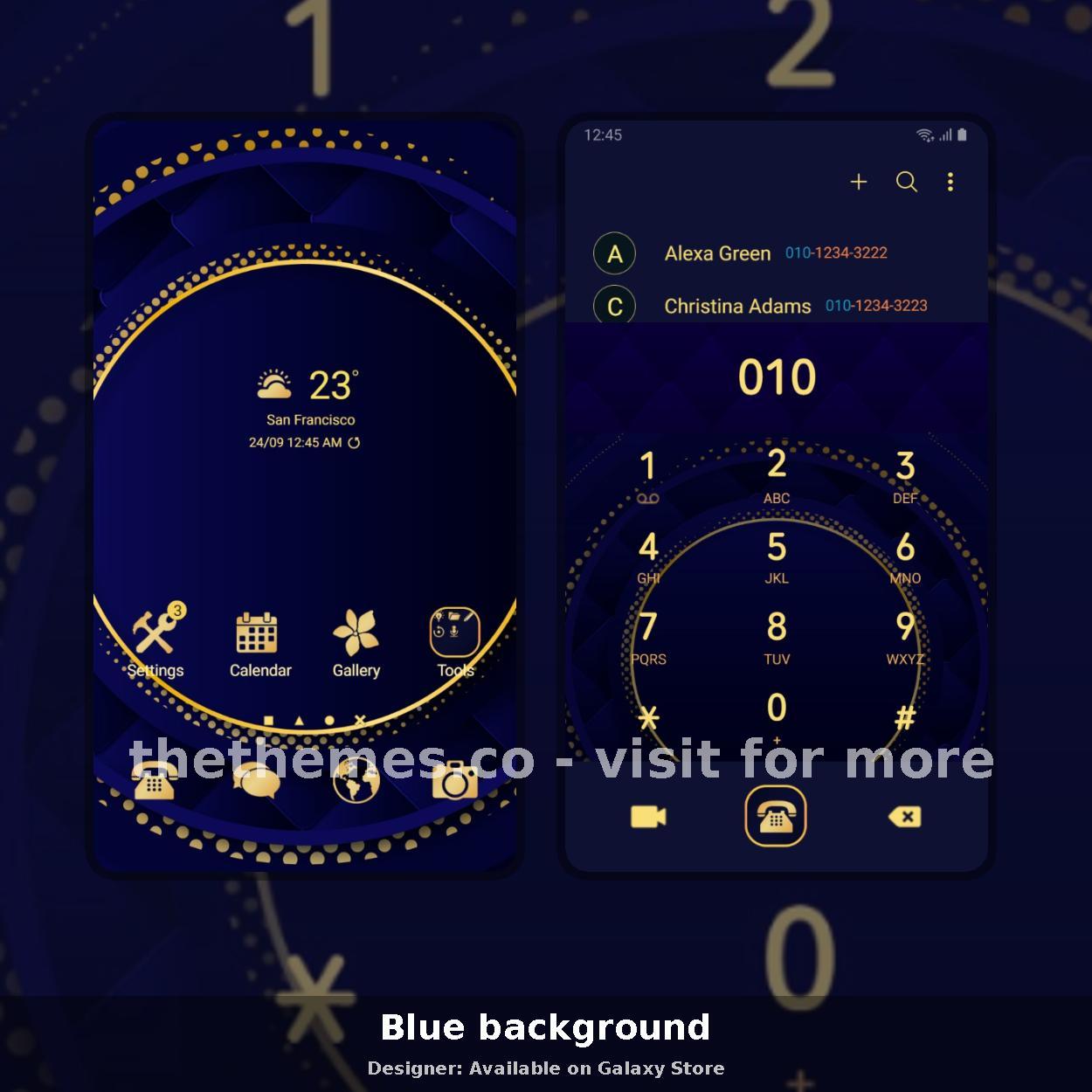 Blue background