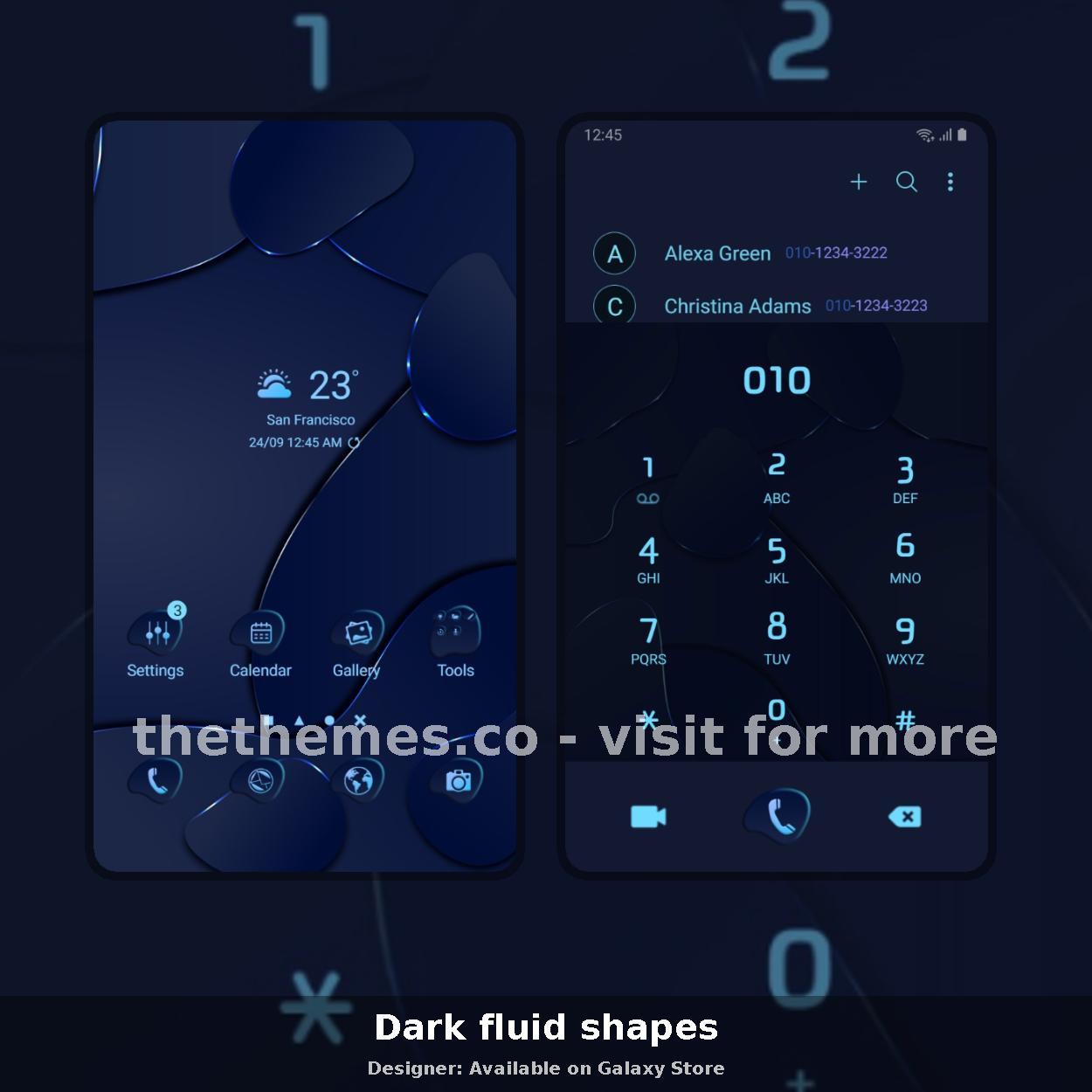 Dark fluid shapes