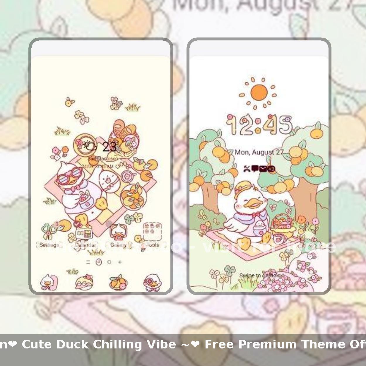 ❤️Mun❤️ Cute Duck Chilling Vibe ~❤️ Free Premium Theme Official