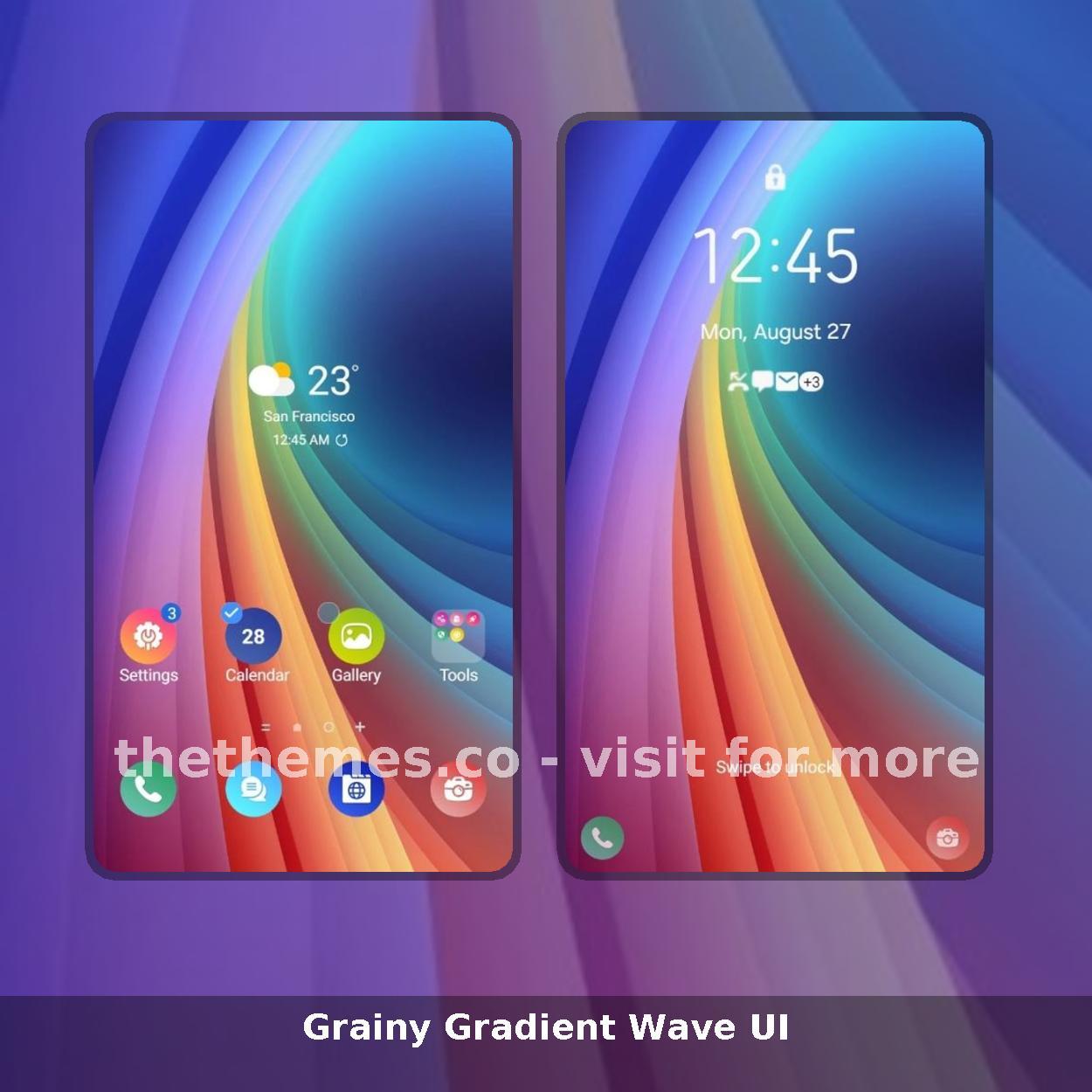 Grainy Gradient Wave UI