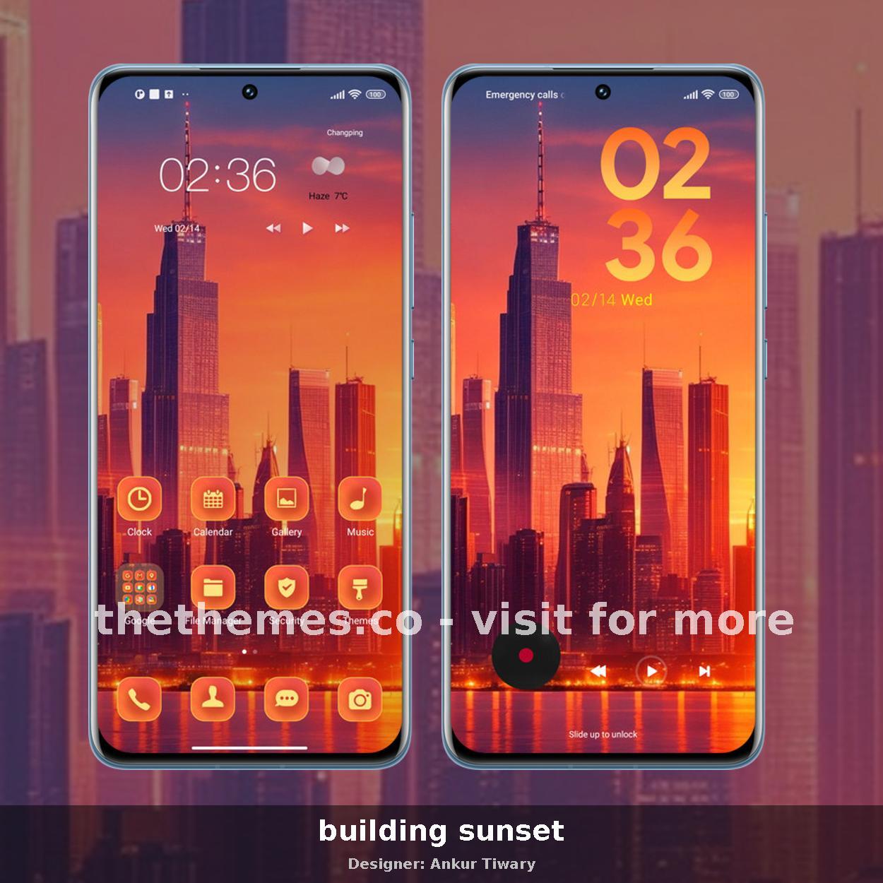 building sunset
