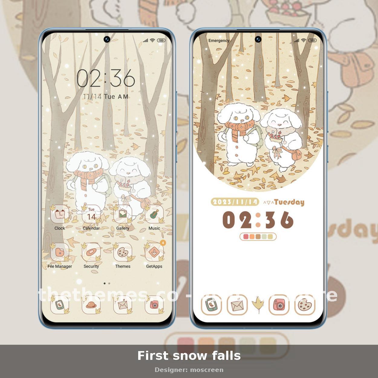 First snow falls