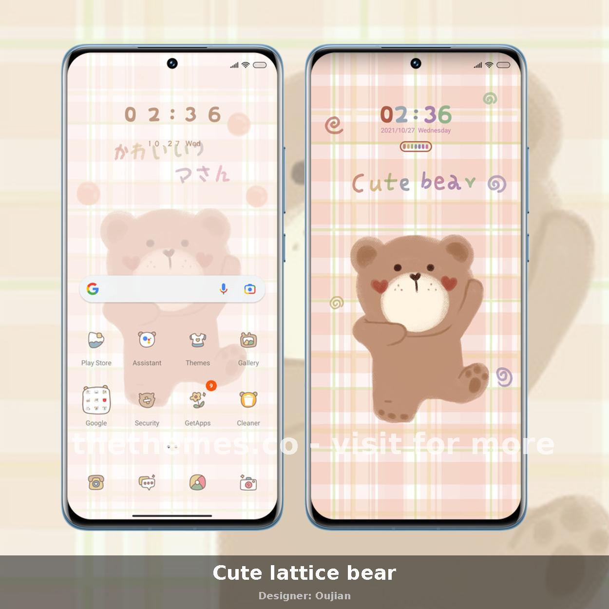 Cute lattice bear