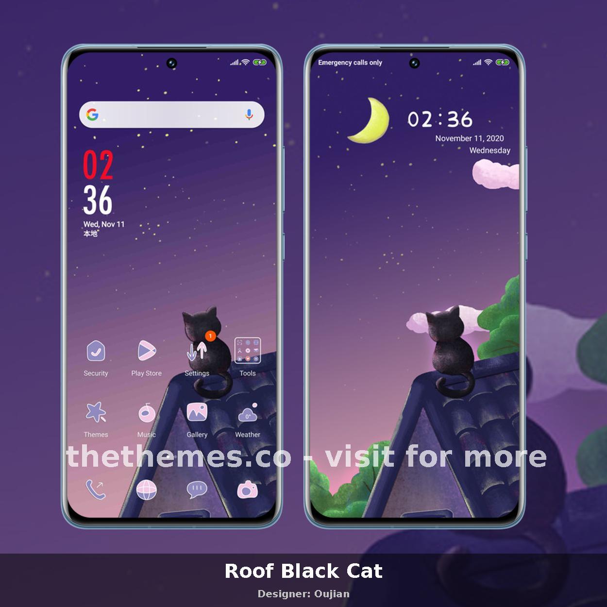 Roof Black Cat