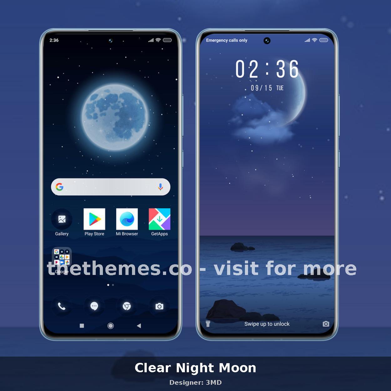 Clear Night Moon