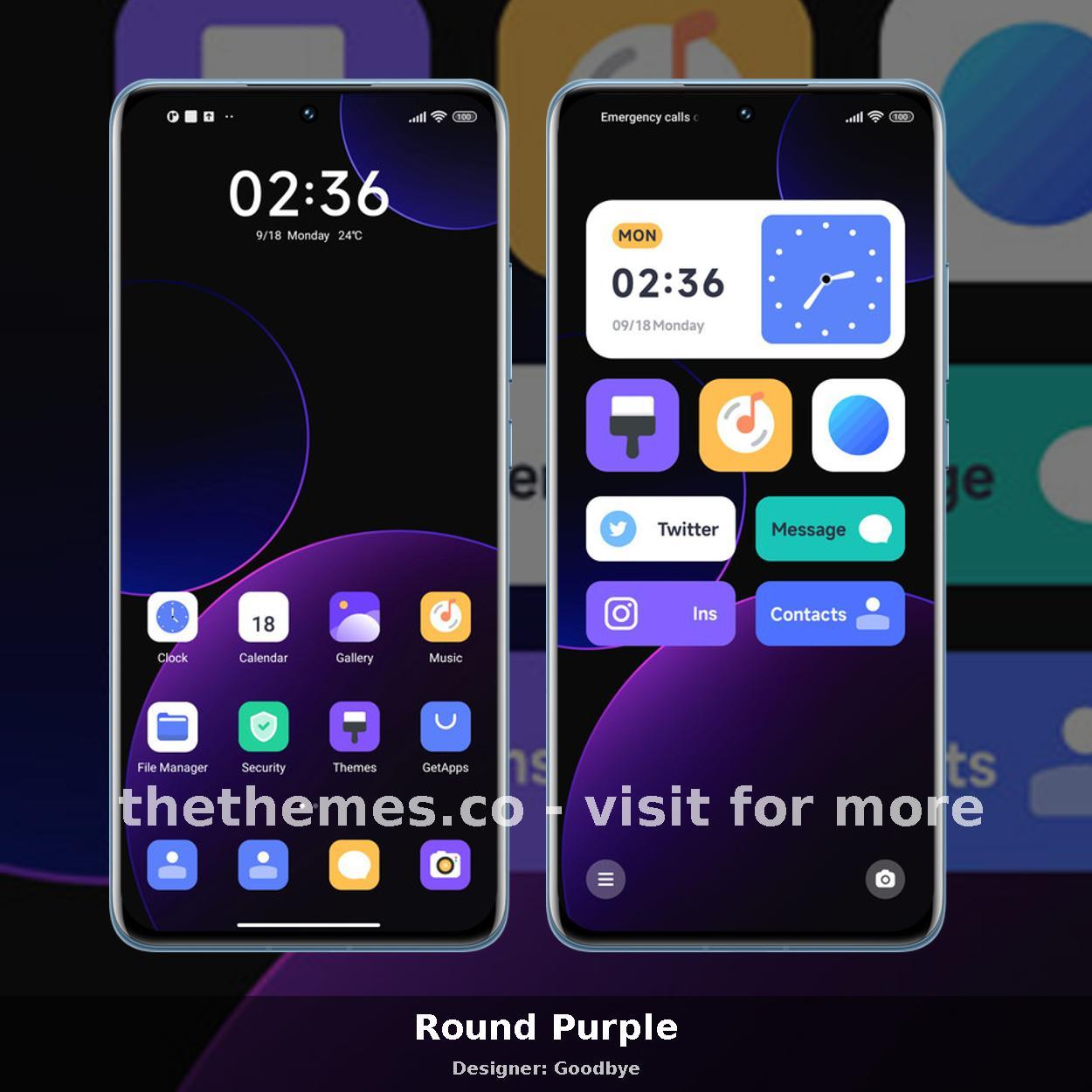 Round Purple