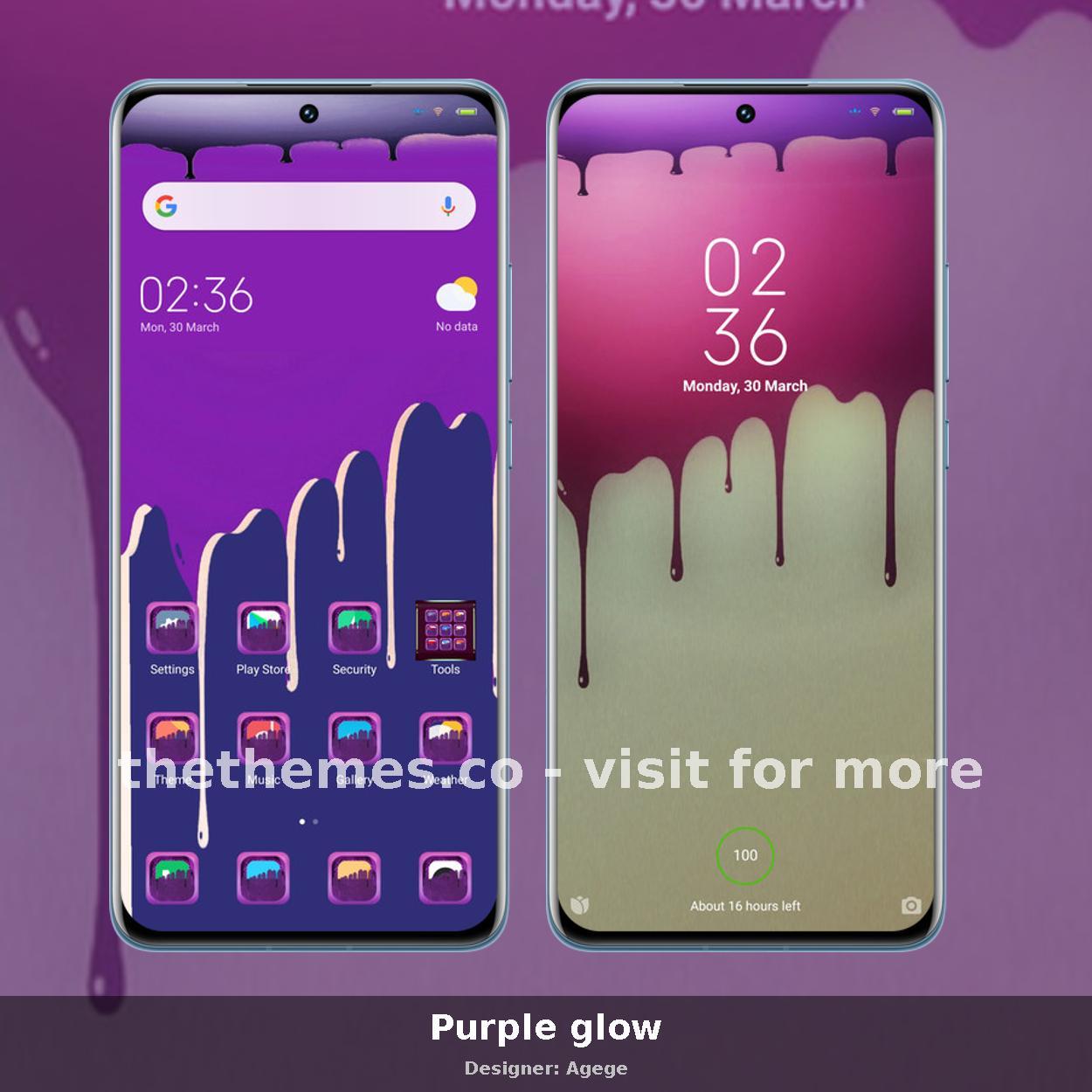 Purple glow