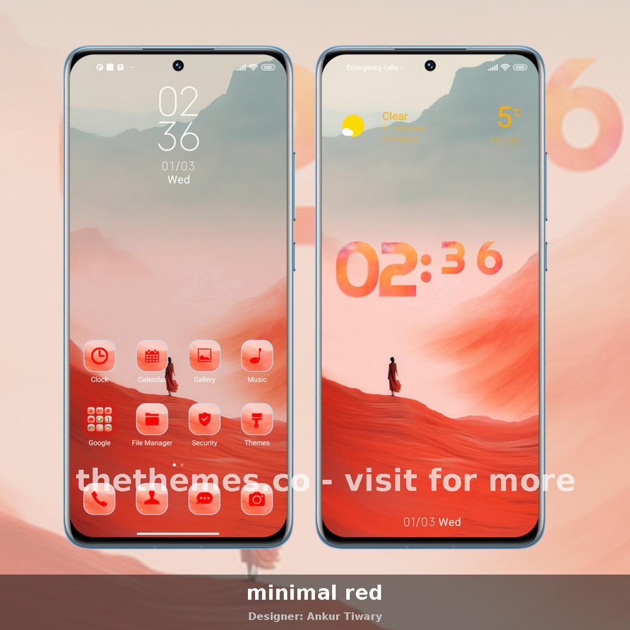 minimal red