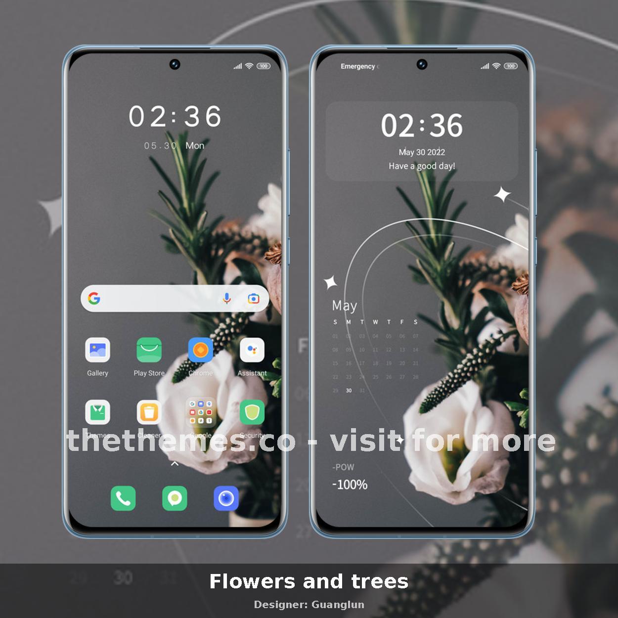 Flowers and trees