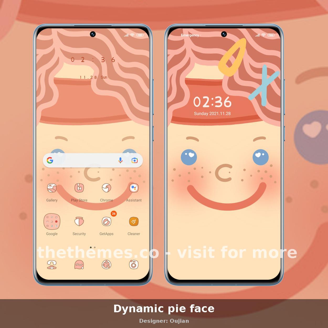Dynamic pie face