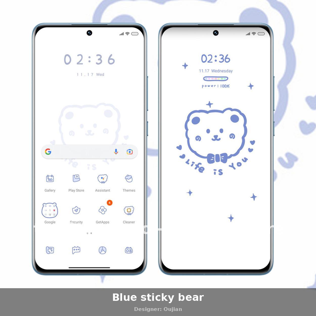 Blue sticky bear
