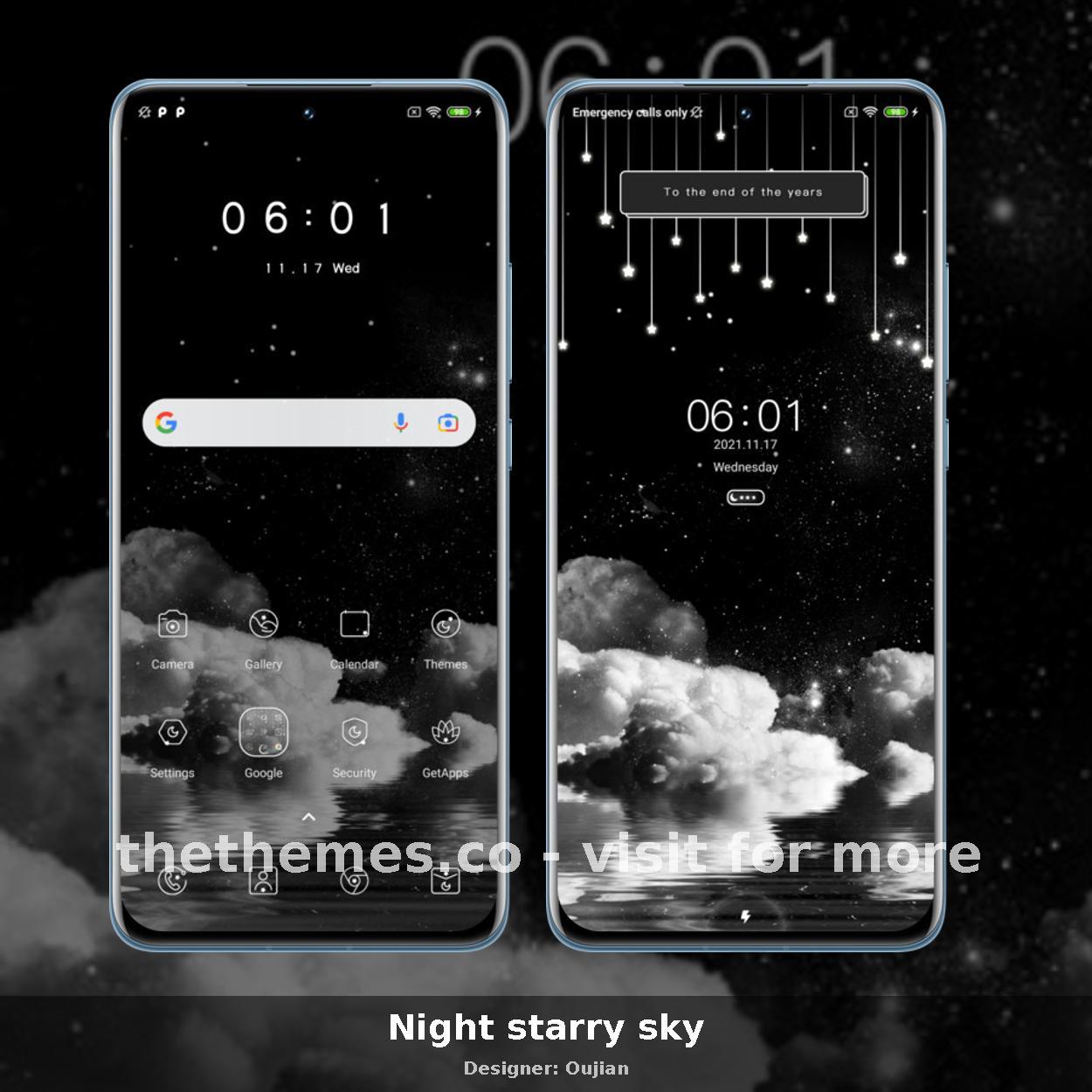Night starry sky