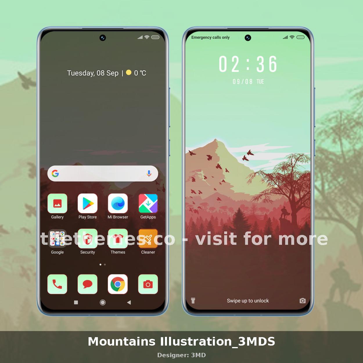 Mountains Illustration_3MDS