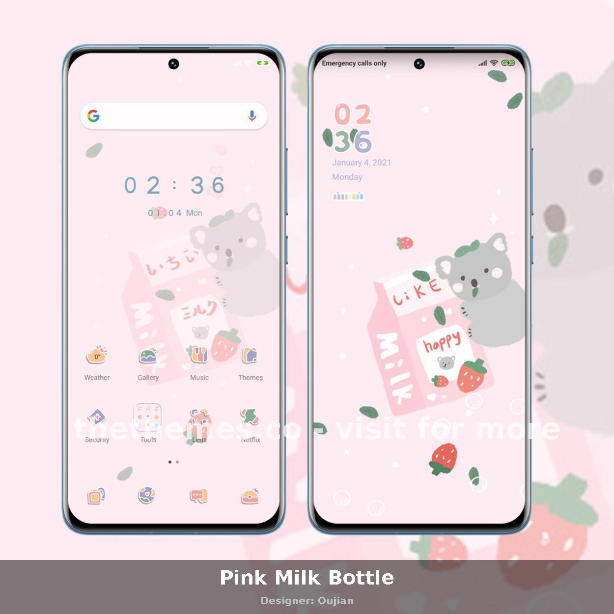Pink Milk Bottle