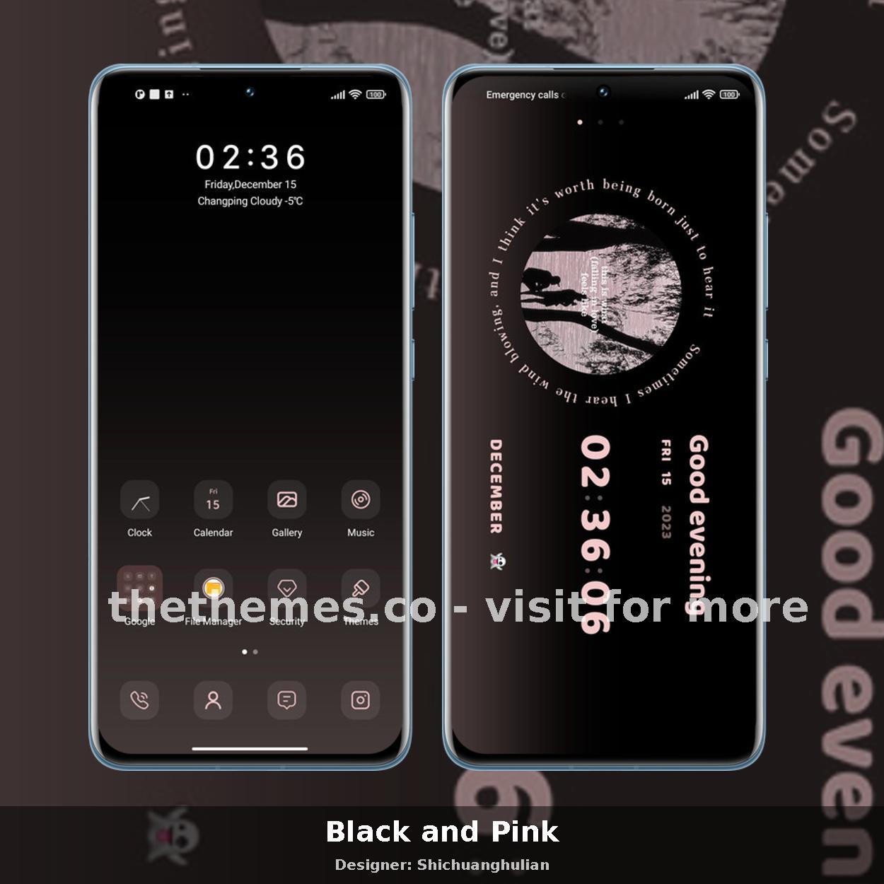 Black and Pink