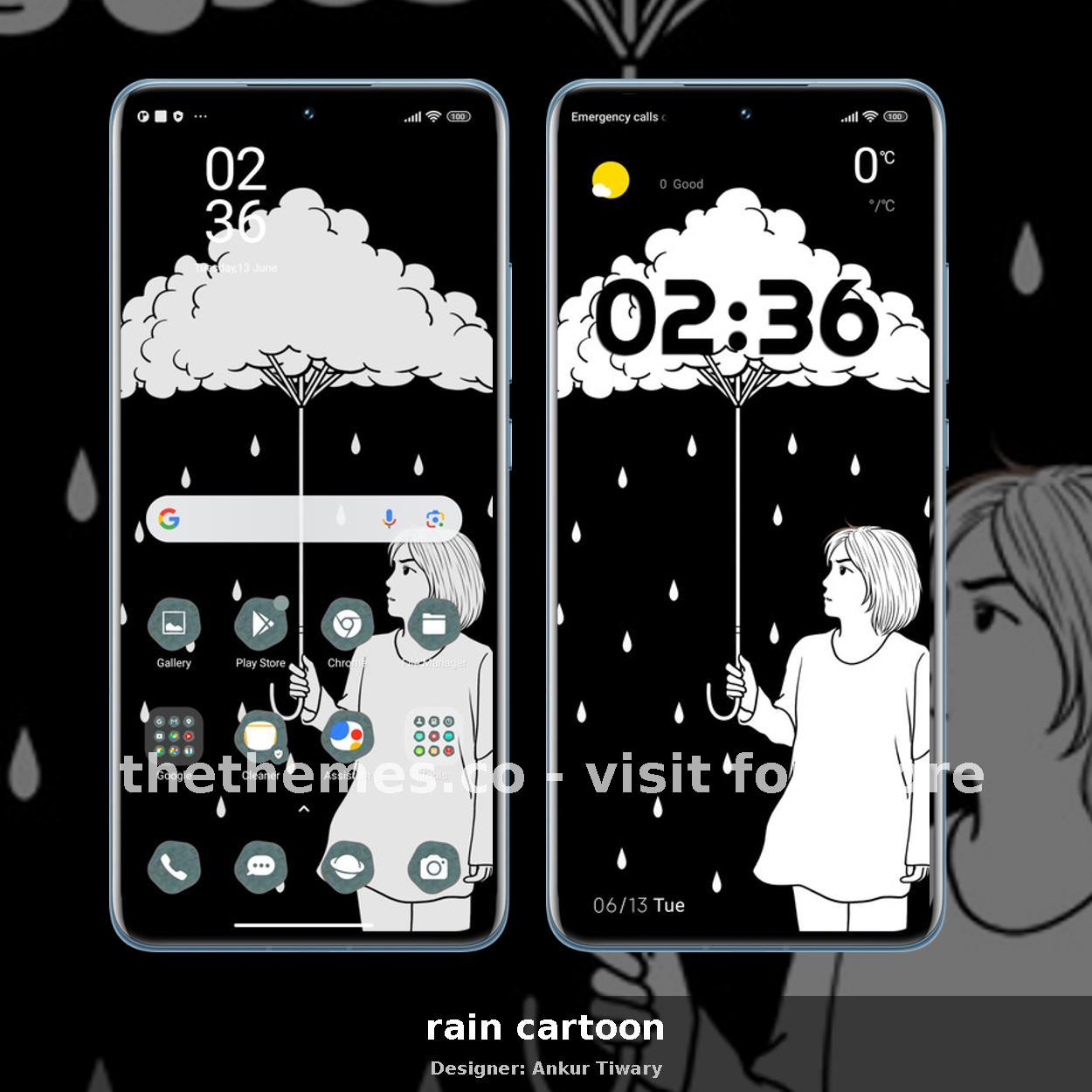 rain cartoon