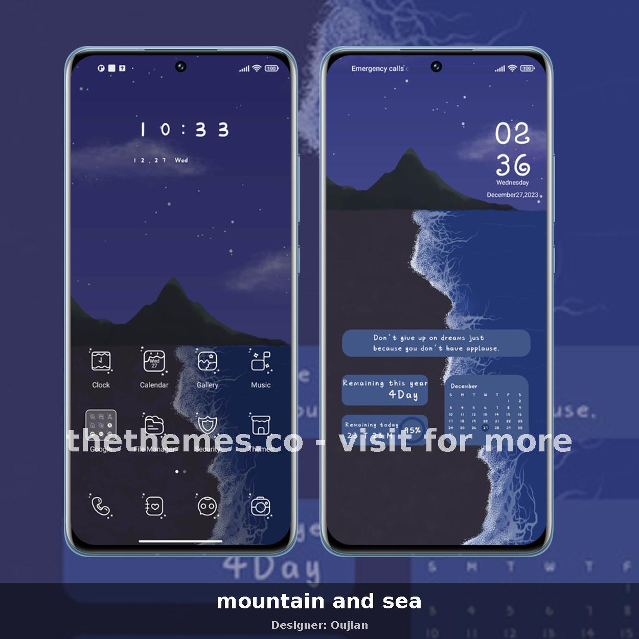 mountain and sea