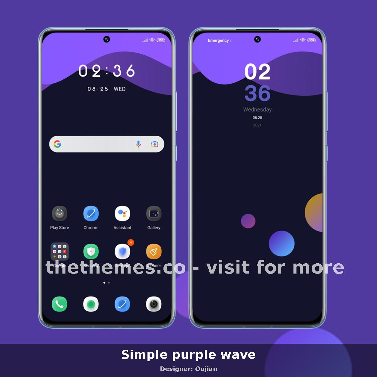 Simple purple wave