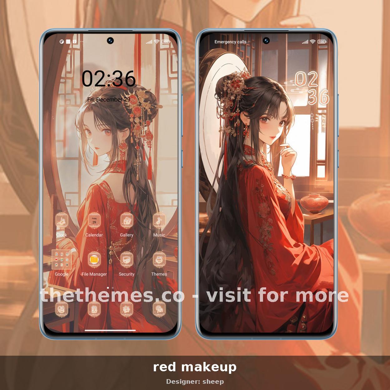 red makeup