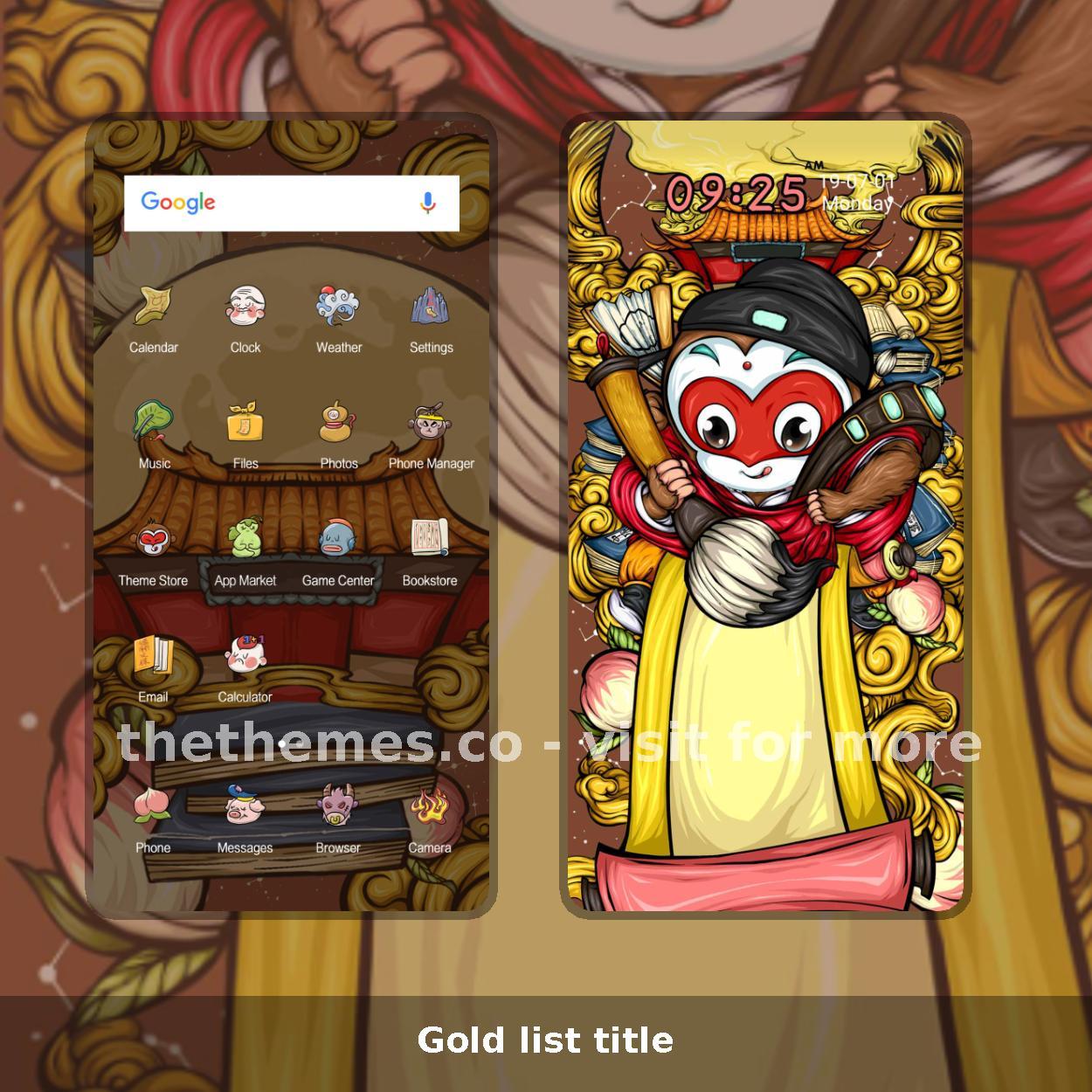 Gold list title