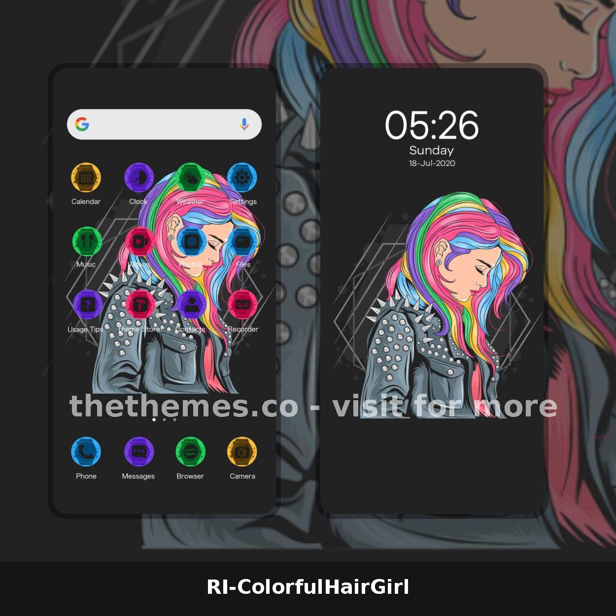 RI-ColorfulHairGirl