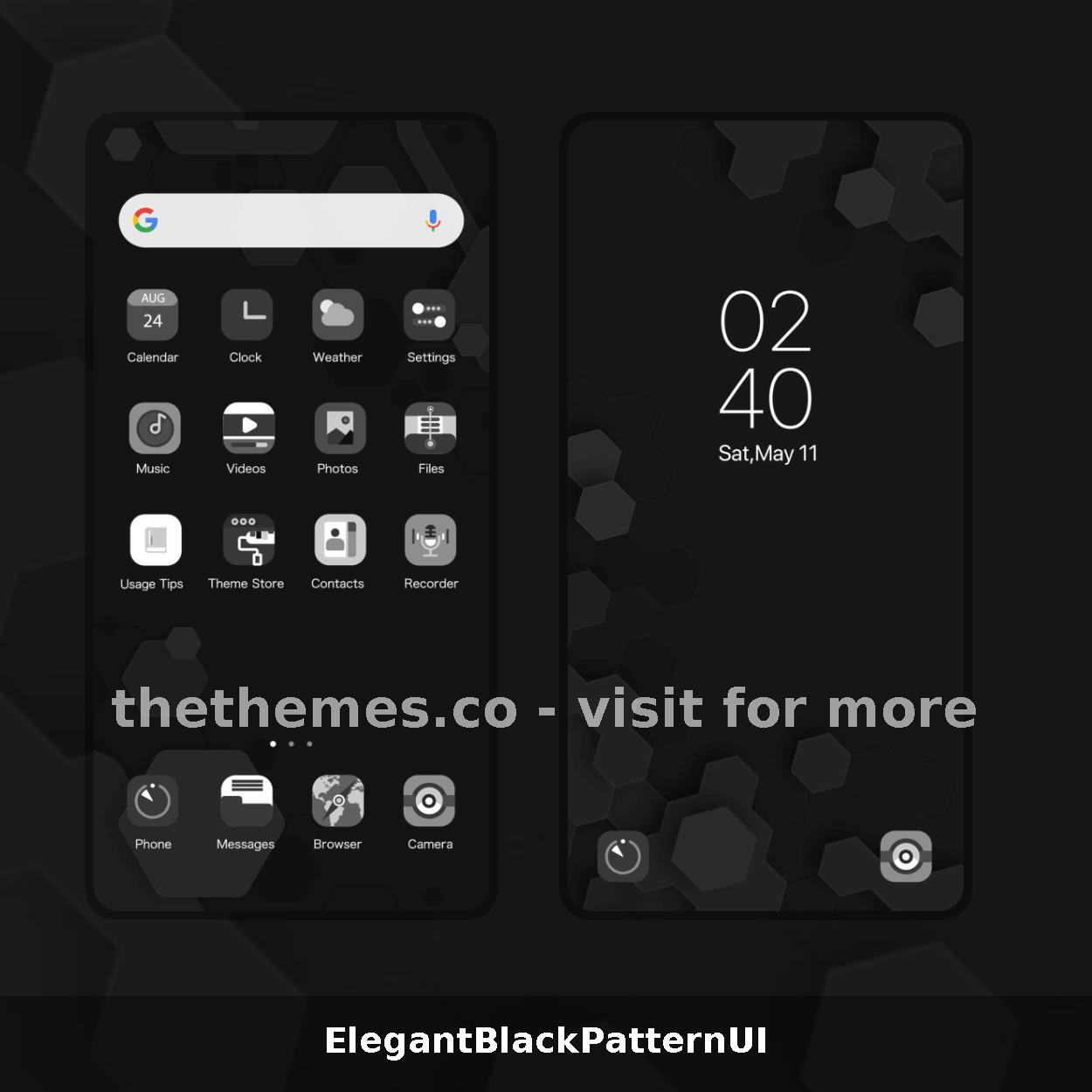 ElegantBlackPatternUI