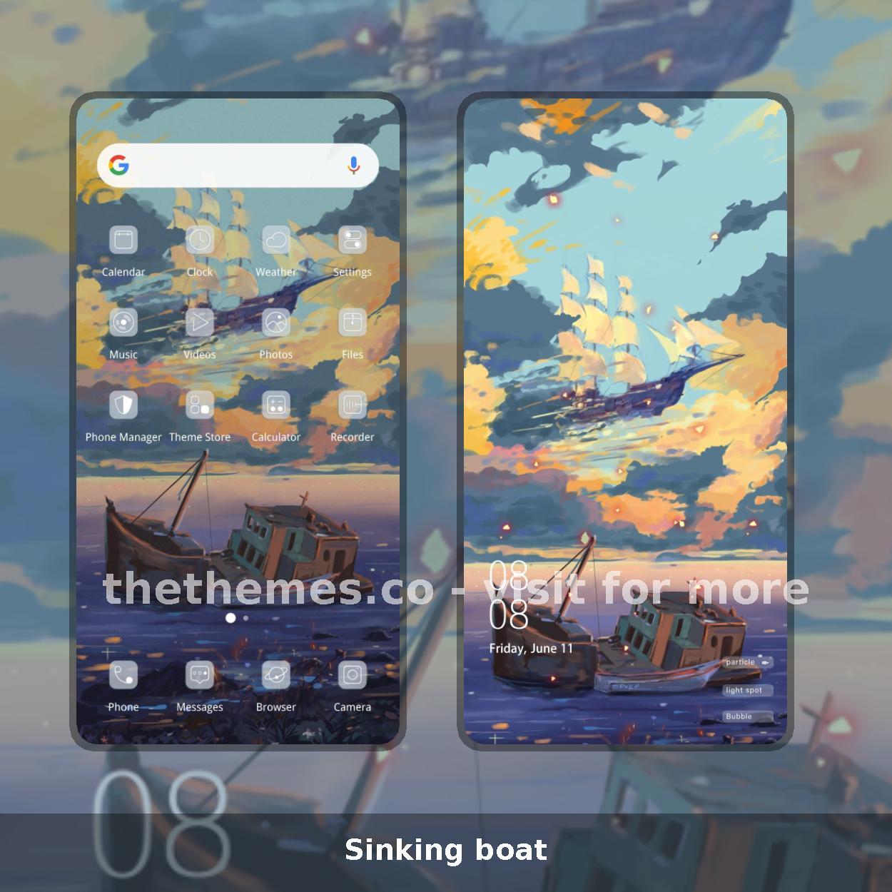 Sinking boat
