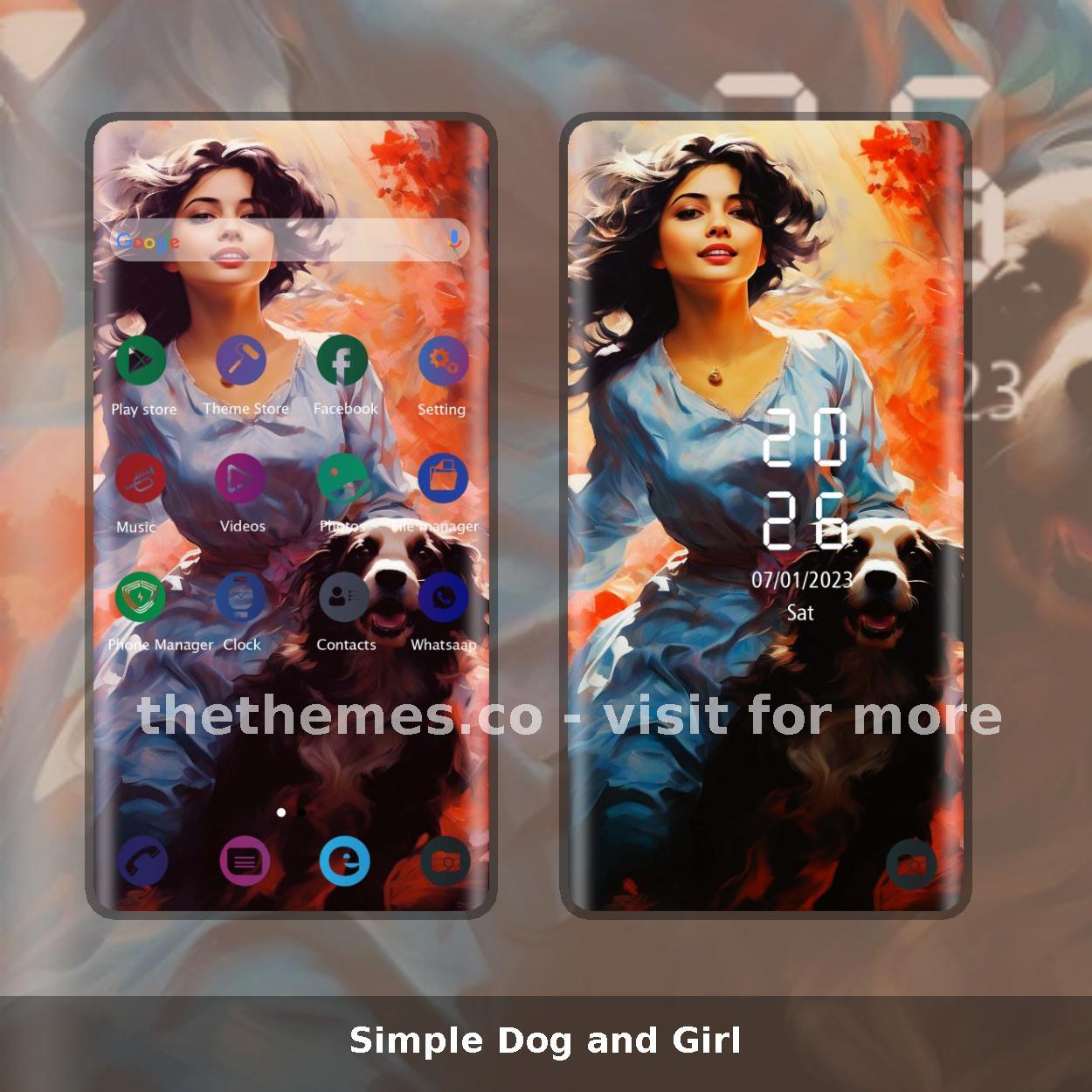 Simple Dog and Girl