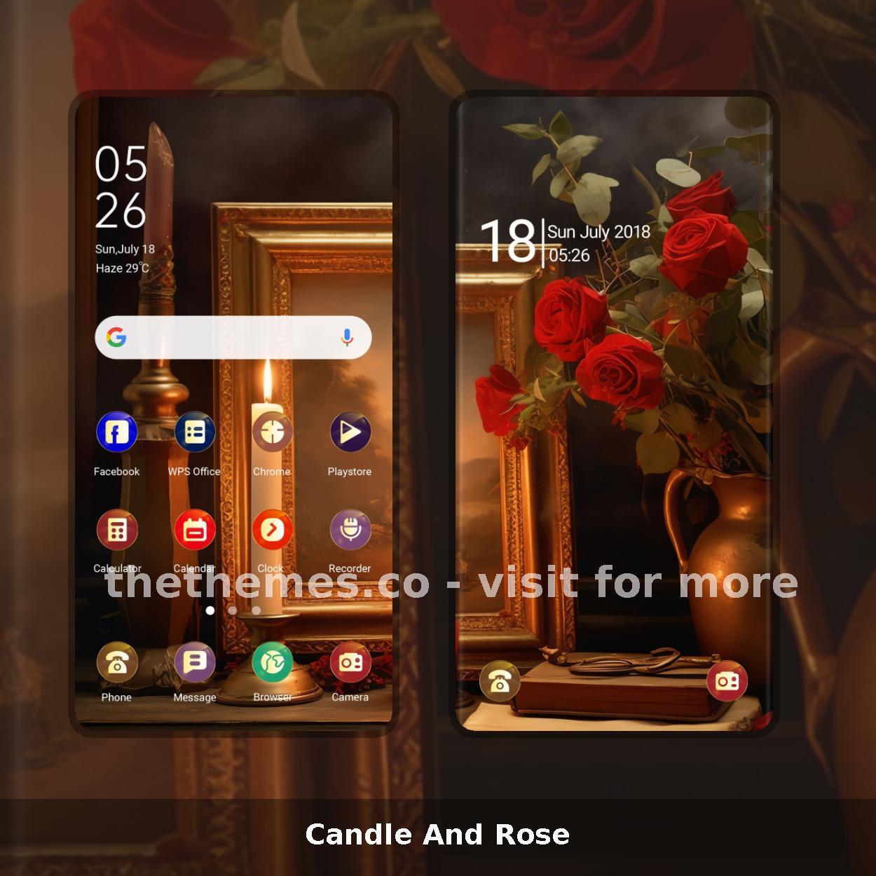 Candle And Rose