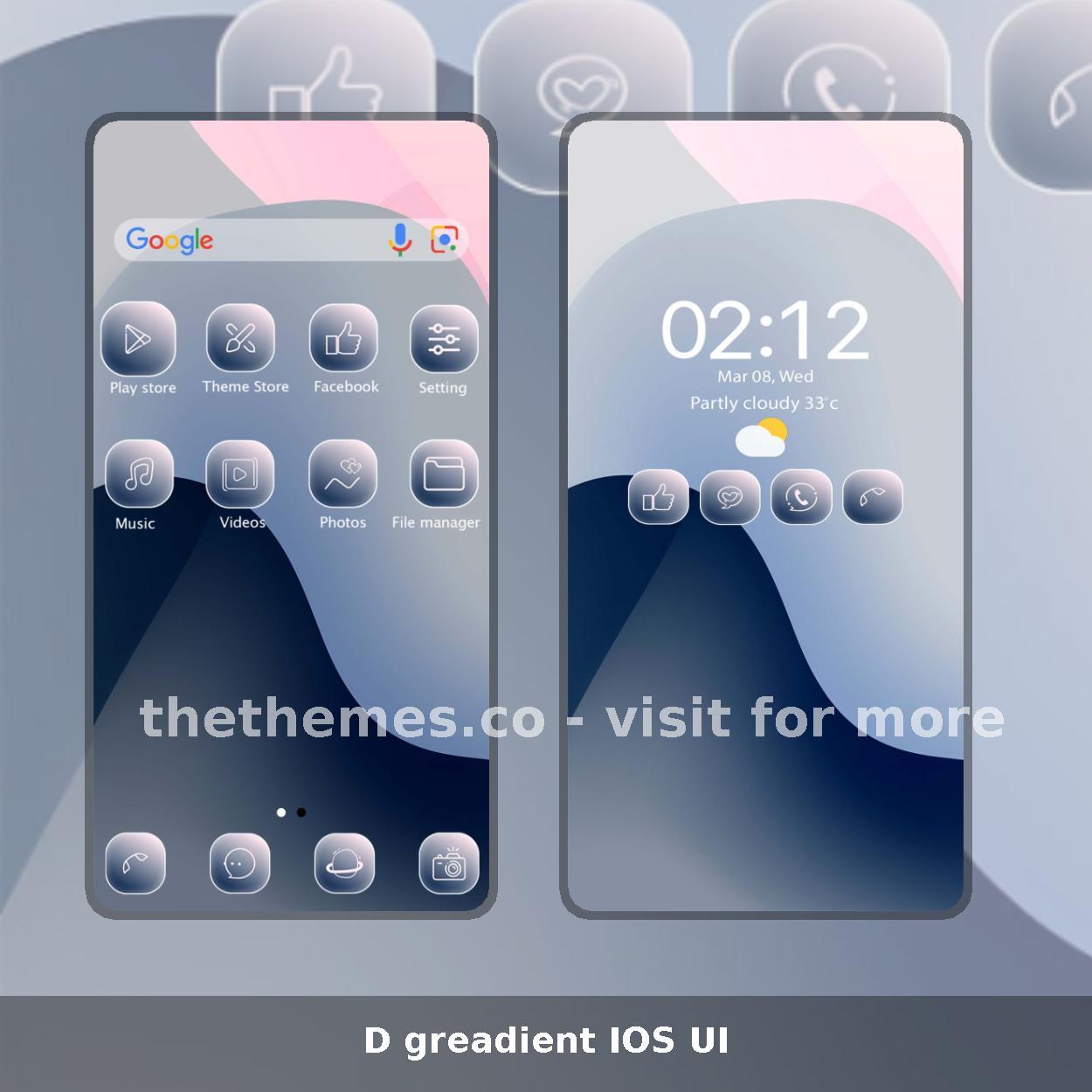 D greadient IOS UI