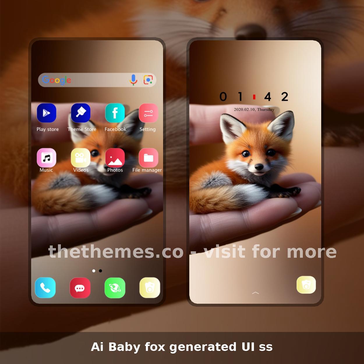Ai Baby fox generated UI ss