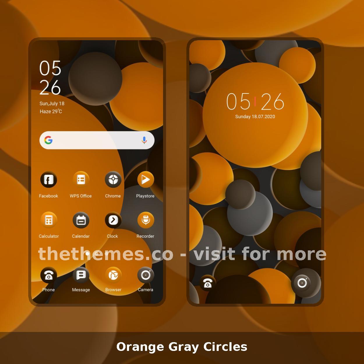 Orange Gray Circles